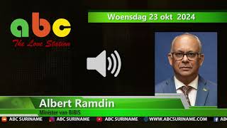 Ramdin over buitenlandse reizen van de president het heeft zich terugverdiend  ABC [upl. by Goodman]