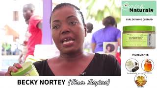 How to Use Curls and Naturals Defining Custard  Becky Nortey  pinkiessalon [upl. by Rick]