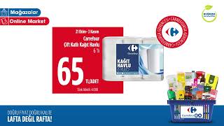 Carrefour Çift Katlı 6’lı Kağıt Havlu 65 TLADET [upl. by Llertram]