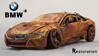 Abandoned BMW i8 Model Car Restoration [upl. by Yrokcaz]