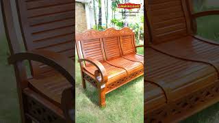 TEAK WOOD SOFA 3 SEATER shorts sofa furniture trending relaxing [upl. by Shoshanna]