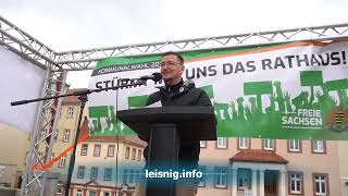 Mathias König FREIE SACHSEN auf der Kundgebung am 23 März 2024 in Leisnig [upl. by Ramoh]