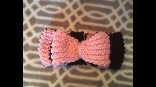 Easy Loom knitted baby headband Part 1 [upl. by Akinaj]