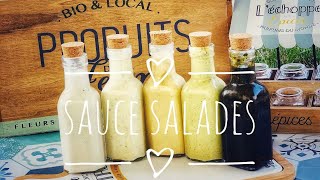 5 Sauces Salade Vinaigrette savoureuses et faciles pour vos salades dété [upl. by Anitirhc]