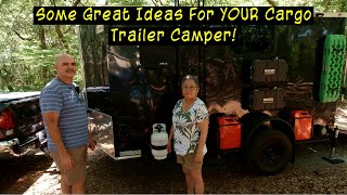 Check Out Anthonys Converted Cargo Trailer Camper [upl. by Eugenides]