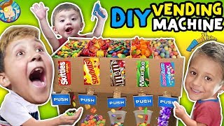 DIY Cardboard Dispenser Vending Machine FUNnel Vlog Fam [upl. by Teplitz]