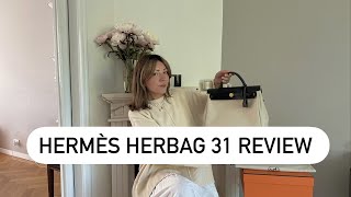 Hermes Herbag 31 review  Everything you need to know amp removing strap tutorial [upl. by Oned]