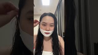 Пробую гидрогелевую маску для подтяжки овала лица VLine lifting mask skincare kbeauty vline [upl. by Aneelas]