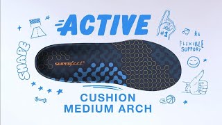 Superfeet® Active Cushion Medium Arch Insoles [upl. by Karyl516]