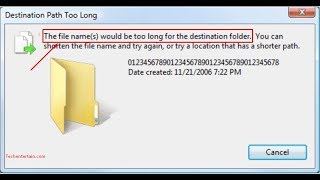 How to copy folder and file with Destination Path Too Long Folder Path too long windows trick [upl. by Zita]