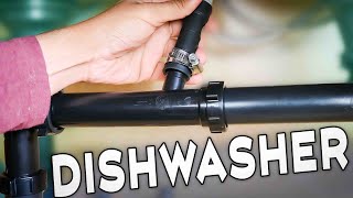 Add A Dishwasher Drain Connection To An Existing Sink Drain [upl. by Doownel]