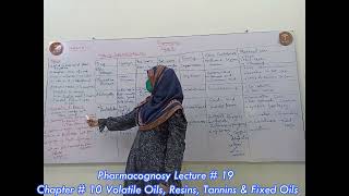 Pharmacognosy Lecture  19 Chapter  10 Volatile Oils Resins Tannins amp Fixed Oils [upl. by Jurkoic]