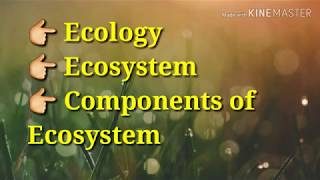 Ecology Ecosystem Components of ecosystemBiotic amp Abiotic full explanation in Hindi and English [upl. by Egwin]