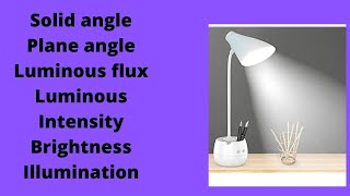 Definitions of lightluminous flux plane anglesolid angleEL [upl. by Neerehs]