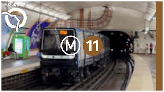 🇫🇷 ⸱ 4K  RATP Du MP 59 au MP 14 CC  Ligne 11  RATP  Paris [upl. by Irelav]