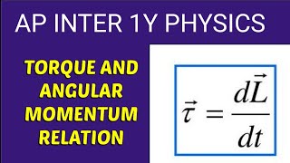 TORQUE dLdt formula derivation  torque in terms of angular momentum [upl. by Zitella]