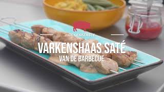 Varkenshaas saté van de barbecue [upl. by Anyek]