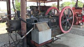 1914 Chicago Pneumatic Single Cylinder SemiDiesel Operating At Vista California 62417 [upl. by Janaya212]