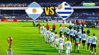 Argentina vs Uruguay  FIFA World Cup Qualifiers South America  Full Match All Goals  PES Gameplay [upl. by Nannarb873]