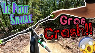 GROS CRASH SUR UN SECRET SPOTVLOGVTT enduroMTB fail [upl. by Womack68]