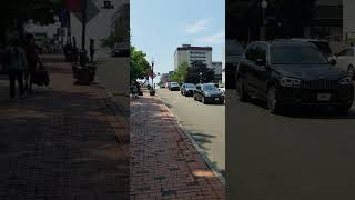 Walking Main Street toward Avenir Centre Downtown Moncton NB July 2023 [upl. by Mauretta758]