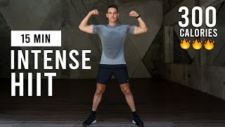 15 Min Intense HIIT Workout For Fat Burn amp Cardio No Equipment No Repeats [upl. by Kalie917]