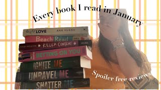 Every book I read vs every book I bought in January  ratings and reviews spoiler free [upl. by Aral]