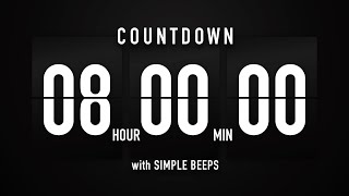 8 Hours Countdown Timer Flip Clock✔️ [upl. by Capello]