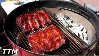 Juicy Beef Ribs on the Weber Kettle [upl. by Isac925]