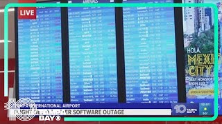 Flight operations resume at Tampa International Airport amid global tech outage [upl. by Ynafit]