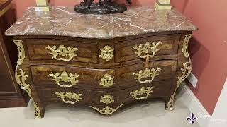 Antique French Régence Kingwood Ormolu Mounted Commode [upl. by Lauro109]