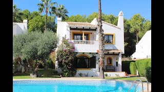 FOR SALE REF12617 FANTASTIC VIEWS FRONTLINE VILLA VILLAMARTIN GOLF COURSE 3 bed 3 bath €288000 [upl. by Notsuj565]