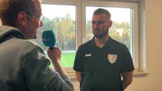 FußballBrandenburgliga VideoInterviews BlauWeiß PetershagenEggersdorf – Germania Schöneiche 14 [upl. by Llehctim]