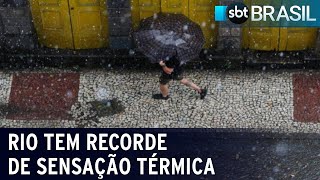 Rio chega à sensação térmica de 593ºC e bate recorde de temperatura  SBT Brasil 171123 [upl. by Malaspina]