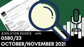 058023 OctoberNovember 2021 Marking Scheme MS Audio Voiceover [upl. by Merth]