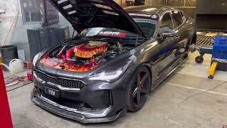 Hypergear Kia Stinger 33L Twin turbocharger dyno and tune 633rwhp [upl. by Naoj]