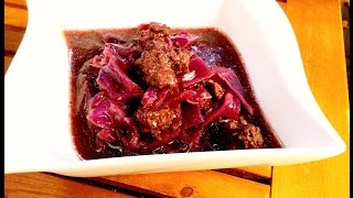 Geschmorter Rotkohl mit Rinderhack  ohne Zucker [upl. by Nrojb]