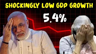 Indian economy in trouble GDP Growth 54  GDP Vs GST  Inflation 🔺 Unemployment 🔺 all time high [upl. by Henryk]