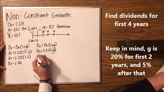 Stock Valuation Non constant Growth [upl. by Anirehs]