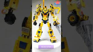 Transformers Devastator G2  ⚡️ Speed Build How to make a Robot Lego Combiner 6 in 1 Qman 1417 [upl. by Nebur]