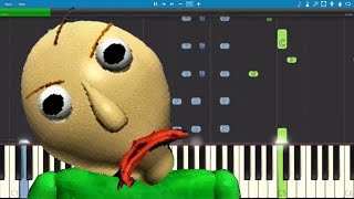 Baldis Basics Song  Dont Wanna Learn  Piano Cover  Tutorial  Not A Robot [upl. by Anilahs]