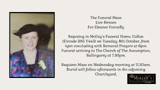 The Funeral Mass Live Stream of Eleanor Fennelly [upl. by Thgiwed526]