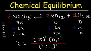 Chemical Equilibrium Constant K  Ice Tables  Kp and Kc [upl. by Tonl]