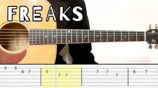 Surf Curse  Freaks Guitar Tutorial Tab [upl. by Delacourt237]