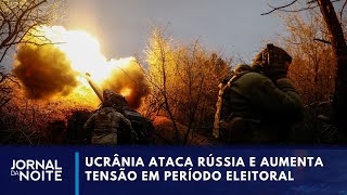 Ucrânia e Rússia aumentam bombardeios antes de eleição em Moscou  Jornal da Noite [upl. by Claudette]