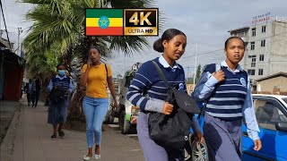 Going to School Addis Ababa  Hana Maryam  🇪🇹 Addis Ababa walking Tour 2023 [upl. by Sidell]