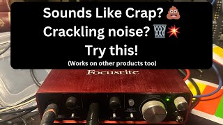 How to Fix Crackling Noise on Audio Interfaces  Scarlett [upl. by Pelson824]