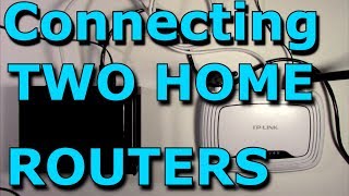 How To Connect Two Routers On One Home Network Using A Lan Cable Stock Router NetgearTPLink [upl. by Swihart]