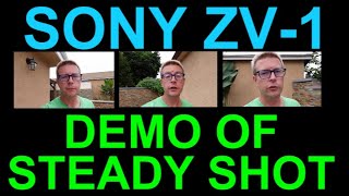 Sony ZV 1 Demo of Steady Shot Video Stabilization [upl. by Enaillil314]