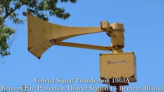 Federal Signal Thunderbolt 1003 Special Test  Alternate Wail  Bement IL  8123 [upl. by Aniad919]